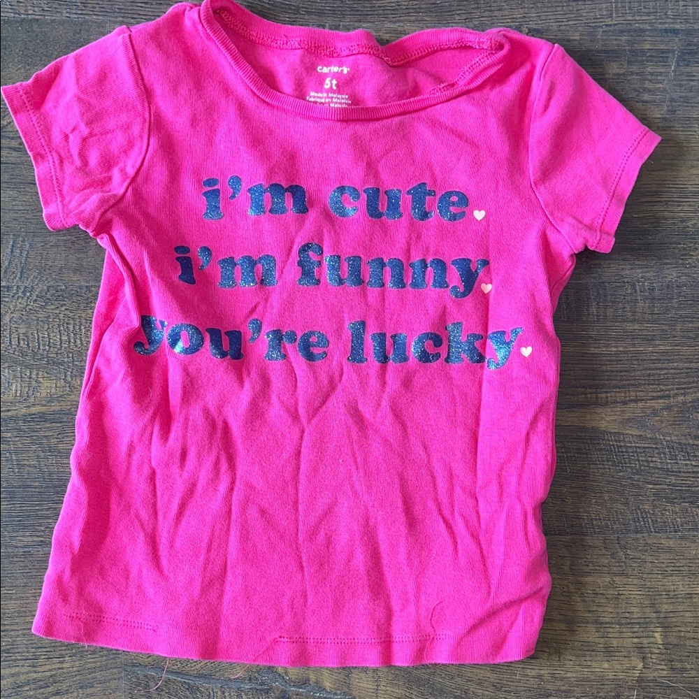 Carter's Bright Pink Pajama Top